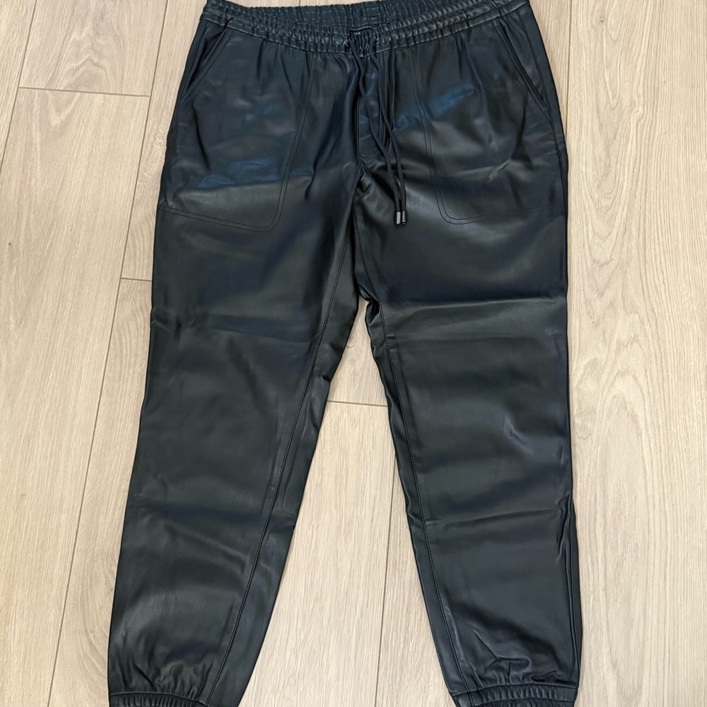 INC International Concepts Black genuine leather Men's Joggers